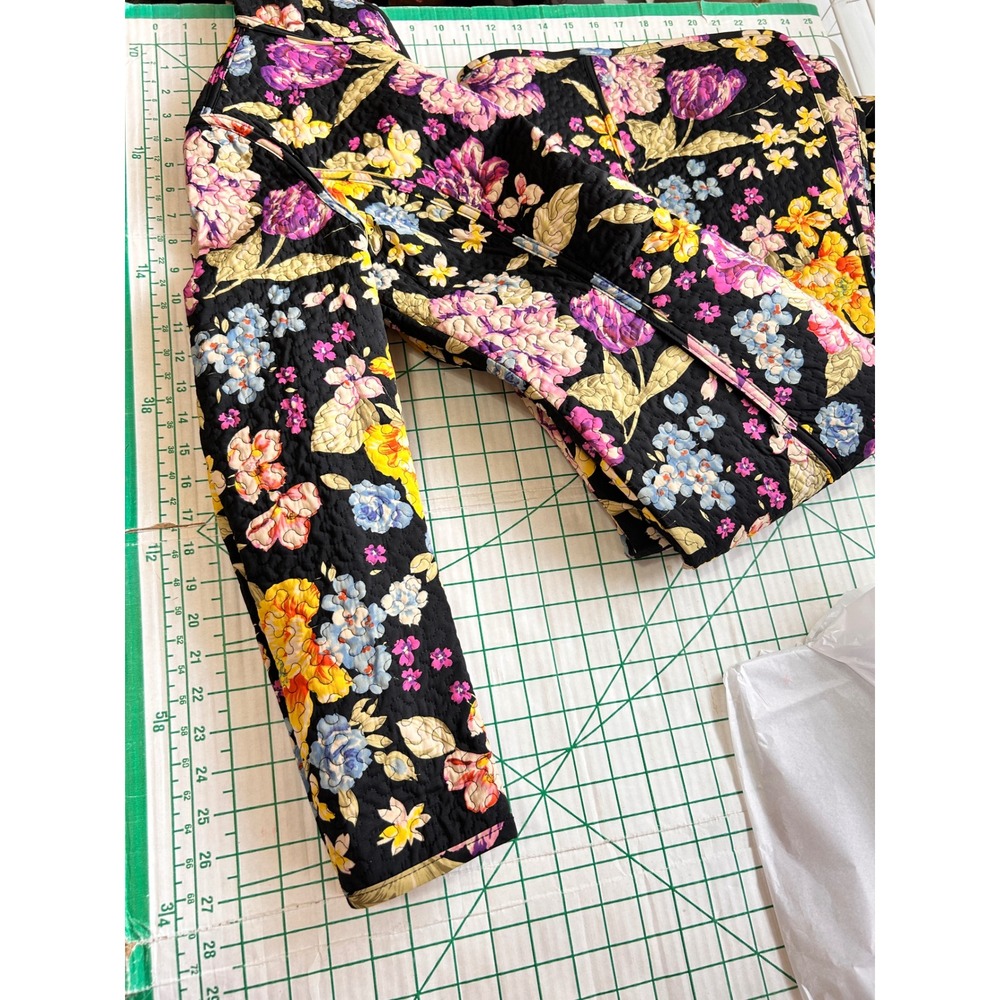 Neo Quilted Floral Maxi Coat Black Dark Floral Whimsigoth Hooded Jacket Cottage - Picture 9 of 16